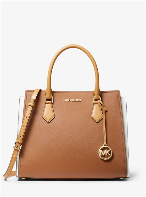 michael kors hope large logo satchel|michael kors hope satchel.